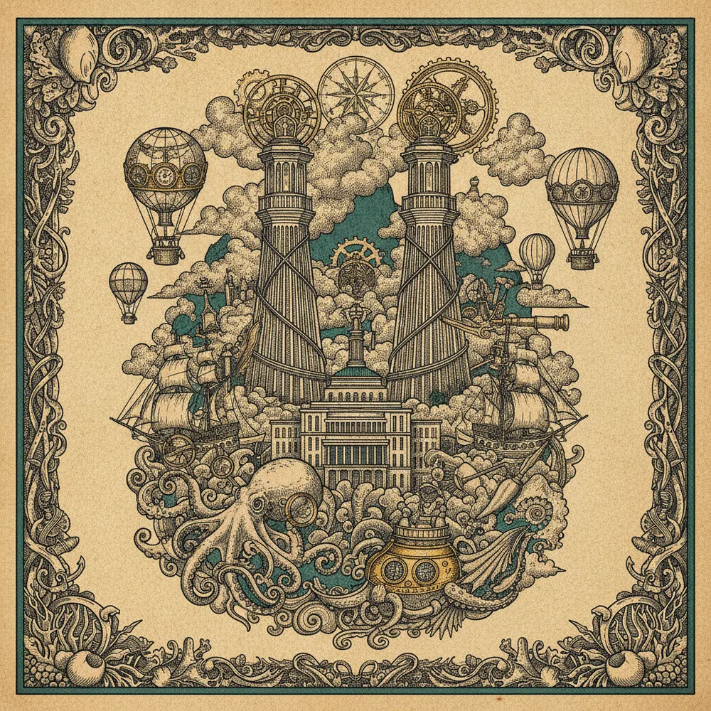 Detailed engraving of Shinjuku