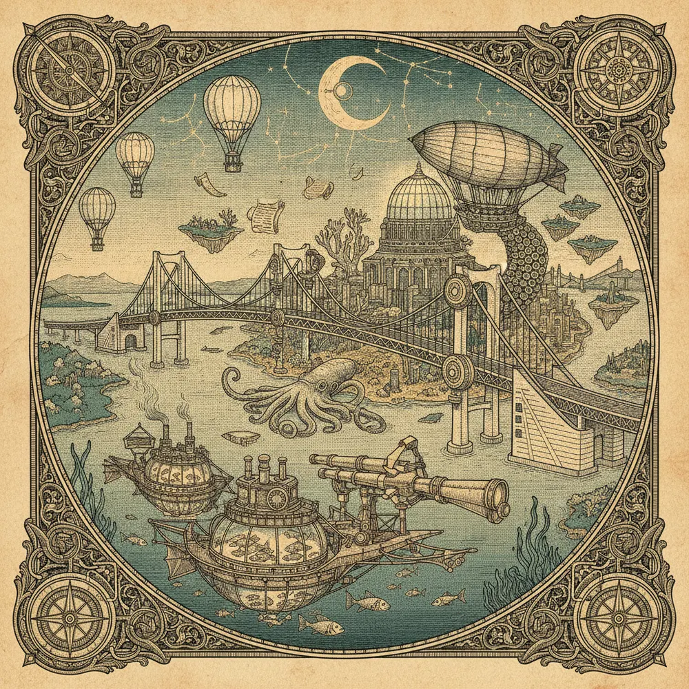 Detailed engraving of Odaiba & Toyosu