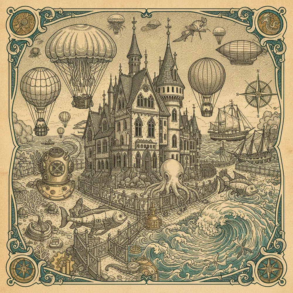 Detailed engraving of Rockland & Cook Street