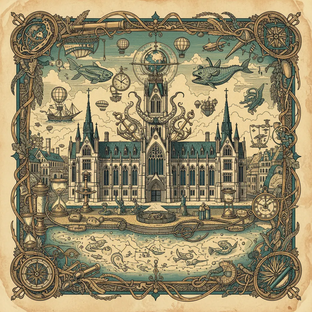 Detailed engraving of Georgetown