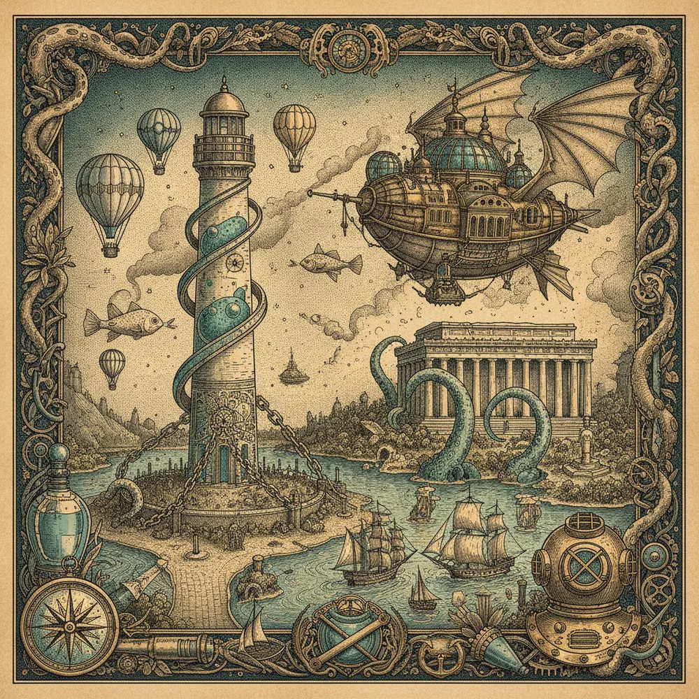 Detailed engraving of The National Mall
